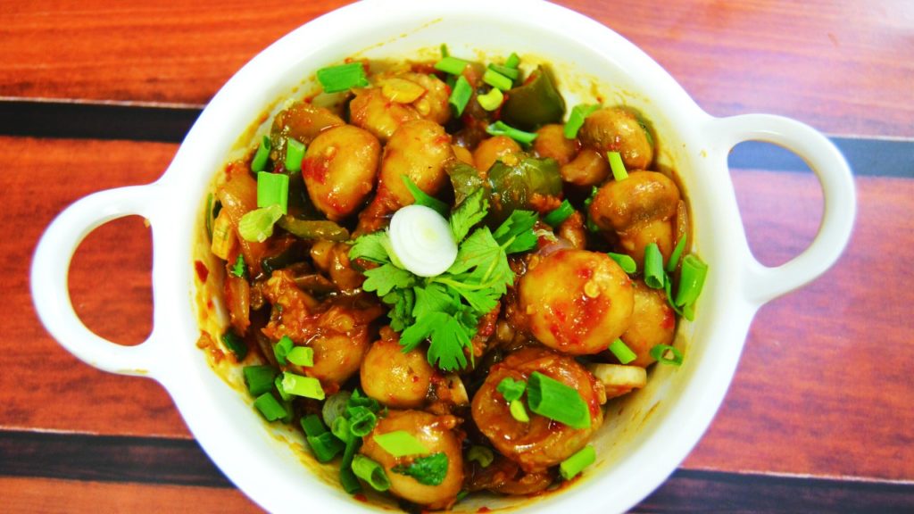 Chilli Garlic Mushroom Recipe MUMMY RECIPES