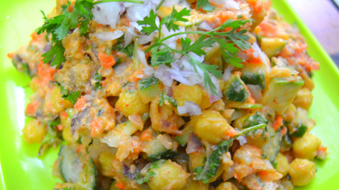 Chickpea And Sweet Potato Chaat Recipe